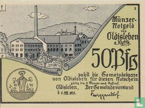 Oldisleben, Gemeinde - 50 Pfennig (5) 19211 - Bild 1