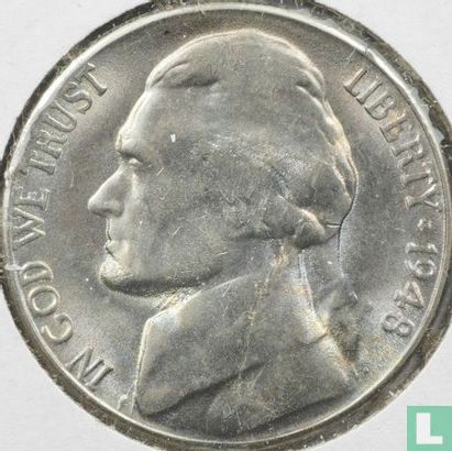 États-Unis 5 cents 1948 (S) - Image 1