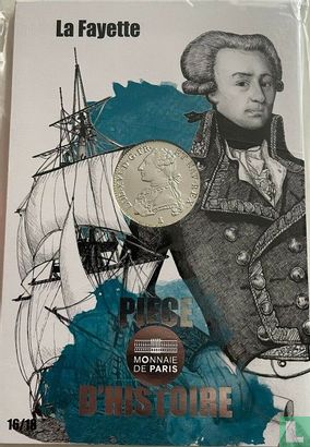 France 10 euro 2019 (folder) "Piece of French history - La Fayette" - Image 1