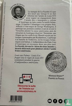 France 10 euro 2019 (folder) "Piece of French history - La Fayette" - Image 2