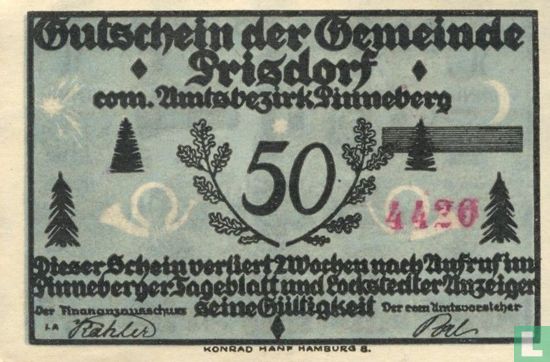 Prisdorf 50 pfennig   - Afbeelding 1