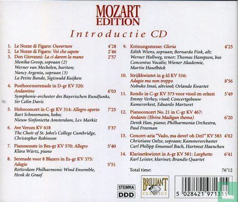 Mozart Edition Introductie CD - Afbeelding 2