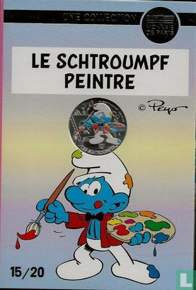 France 10 euro 2020 (folder) "Painter Smurf" - Image 1