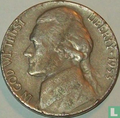 États-Unis 5 cents 1953 (sans lettre) - Image 1