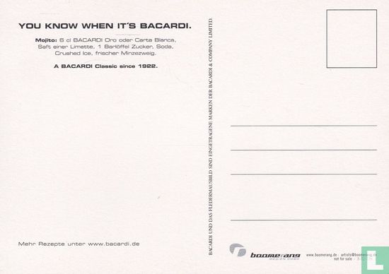 B02126 - Bacardi "You know when it's Bacardi" - Afbeelding 2