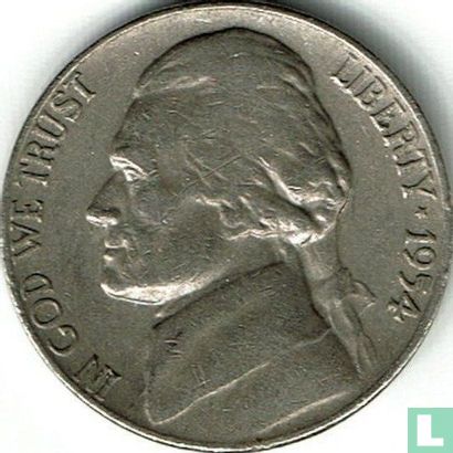États-Unis 5 cents 1954 (D) - Image 1
