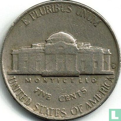 États-Unis 5 cents 1954 (D) - Image 2