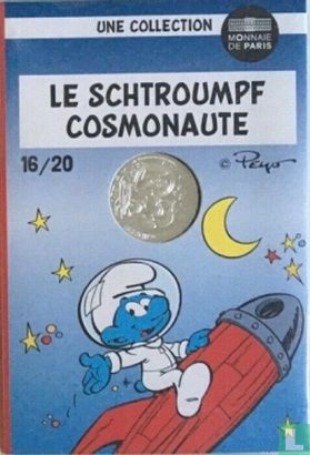 Frankreich 10 Euro 2020 (Folder) "Astronaut Smurf" - Bild 1