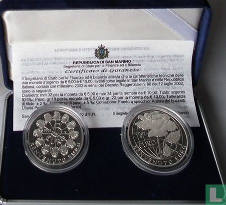San Marino mint set 2002 (PROOF) "Welcome to the euro" - Image 1