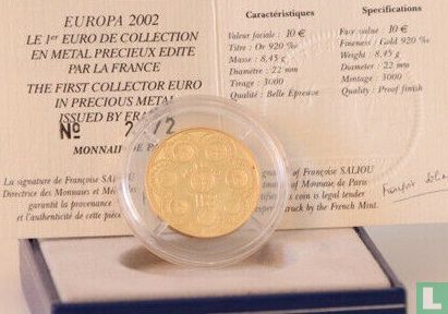 Frankrijk 10 euro 2002 (PROOF) "Introduction of the euro" - Afbeelding 3