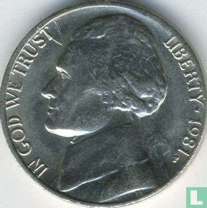 Verenigde Staten 5 cents 1981 (P) - Afbeelding 1