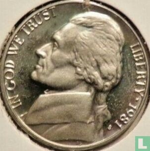 Vereinigte Staaten 5 Cent 1981 (PP - type 1) - Bild 1