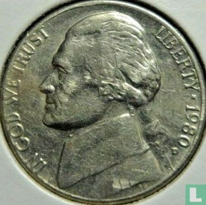 États-Unis 5 cents 1980 (D) - Image 1