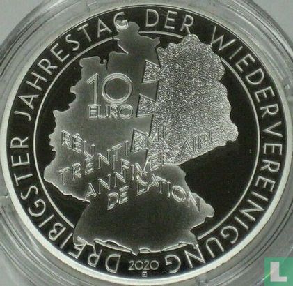 France 10 euro 2020 (PROOF) "30th anniversary German reunification" - Image 1