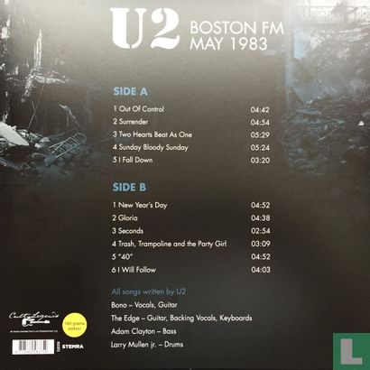 U2 Boston FM May 1983 - Afbeelding 2