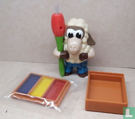 Sheep with painting tools - Image 1