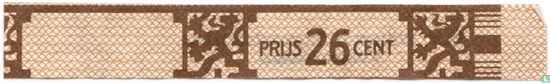 Prijs 26 cent - (Achterop N.V. Willem II Sigarenfabrieken Valkenswaard) - Bild 1