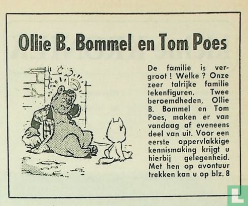 Ollie B. Bommel en Tom Poes [aankondiging] - Afbeelding 1