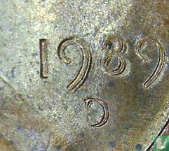Verenigde Staten 1 cent 1989 (D - muntteken laag) - Afbeelding 3