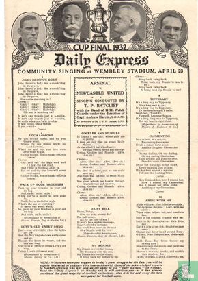 Cup Final 1932. Daily Express Community Singing at Wembley Stadium, April 23 