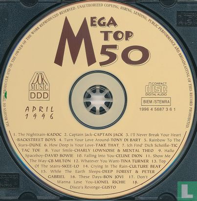Het Beste Uit De Mega Top 50 Van 1996 Volume 4 April - Bild 3