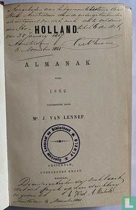 Holland Almanak voor 1862 - Afbeelding 3