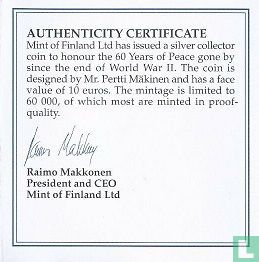 Finland 10 Euro 2005 "60 years of peace in Europe" - Bild 3