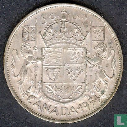 Canada 50 cents 1954 - Afbeelding 1