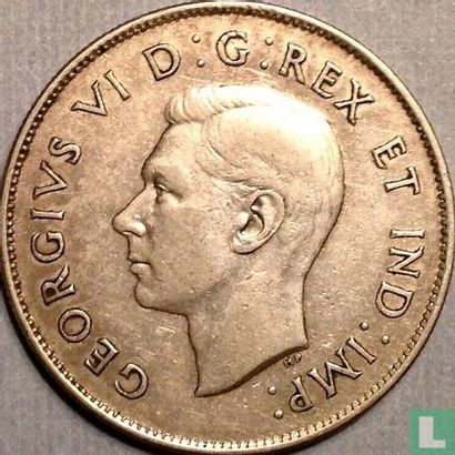 Canada 50 cents 1947 (zonder esdoornblad na jaartal - rechte 7) - Afbeelding 2