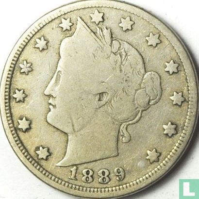 Verenigde Staten 5 cents 1889 - Afbeelding 1