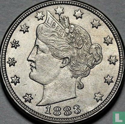 United States 5 cents 1883 (Liberty head - E PLURIBUS UNUM) - Image 1