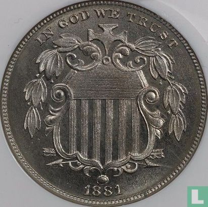 Verenigde Staten 5 cents 1881 - Afbeelding 1
