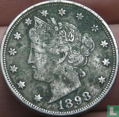 United States 5 cents 1898 - Image 1