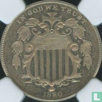 États-Unis 5 cents 1880 - Image 1