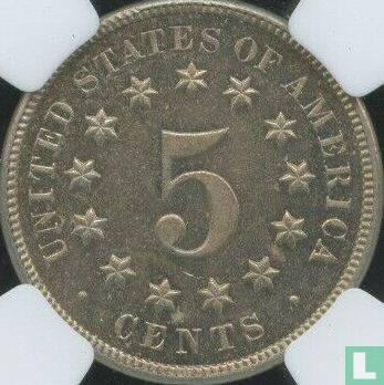 États-Unis 5 cents 1880 - Image 2