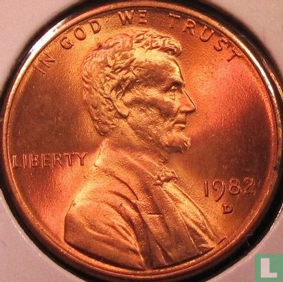 Verenigde Staten 1 cent 1982 (zink bekleed met koper - D - kleine datum) - Afbeelding 1
