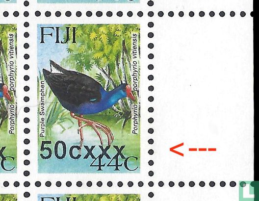 Vogels opdruk 50c xxx (Foutdruk) - Afbeelding 2