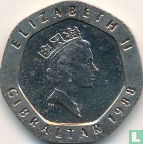 Gibraltar 20 Pence 1988 (AC) "Our Lady of Europa" - Bild 1