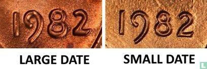 Verenigde Staten 1 cent 1982 (brons - zonder letter - kleine datum) - Afbeelding 3
