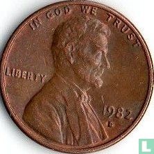 United States 1 cent 1982 (copper plated zinc - D - large date) - Image 1