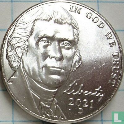 États-Unis 5 cents 2021 (D) - Image 1