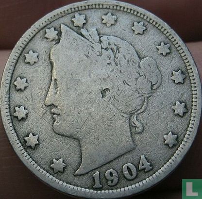 États-Unis 5 cents 1904 - Image 1