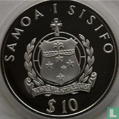 Samoa 10 tala 1992 (PROOF) "40th anniversary of the Accession of Queen Elizabeth II" - Image 2