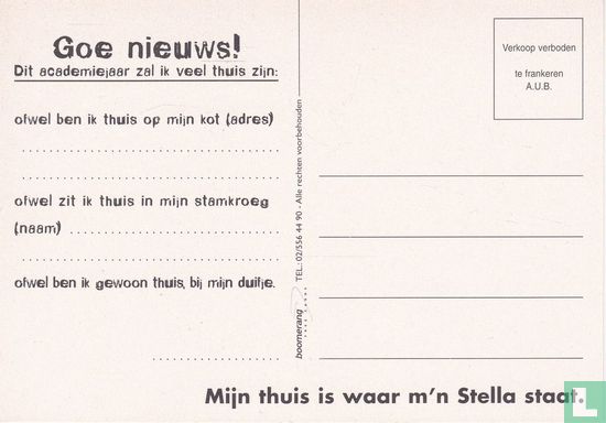 0855b - Stella Artois "Mijn thuis is waar mijn Stella staat" - Afbeelding 2