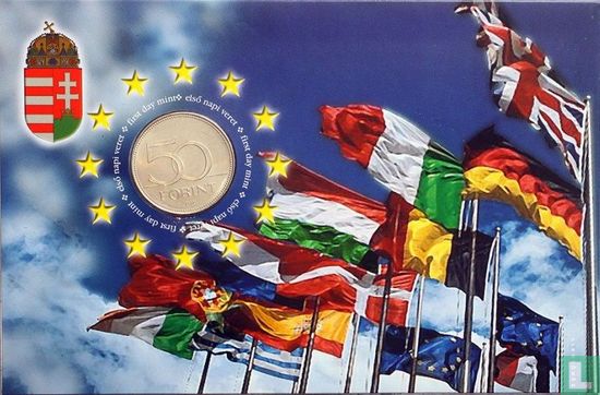 Ungarn 50 Forint 2004 (Coincard) "Hungarian accession to the European Union" - Bild 1