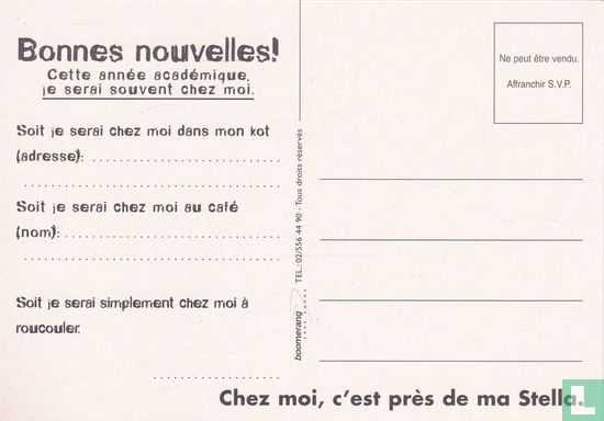0855a - Stella Artois "Chez moi, c'est près de ma Stella" - Afbeelding 2