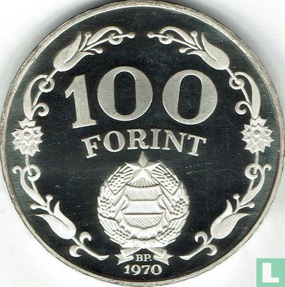 Hongarije 100 forint 1970 (PROOF) "25th anniversary of Liberation" - Afbeelding 1