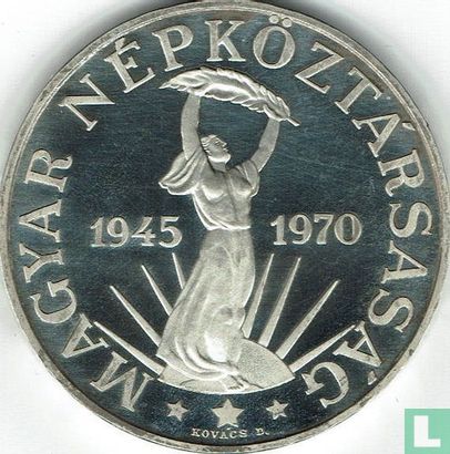 Hongarije 100 forint 1970 (PROOF) "25th anniversary of Liberation" - Afbeelding 2