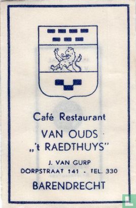 Café Restaurant van Ouds " 't Raedthuys" - Image 1