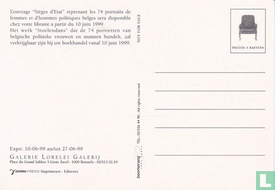 0993 - Galerie Lorelei "Sièges d'Etat - Stoelendans" - Image 2